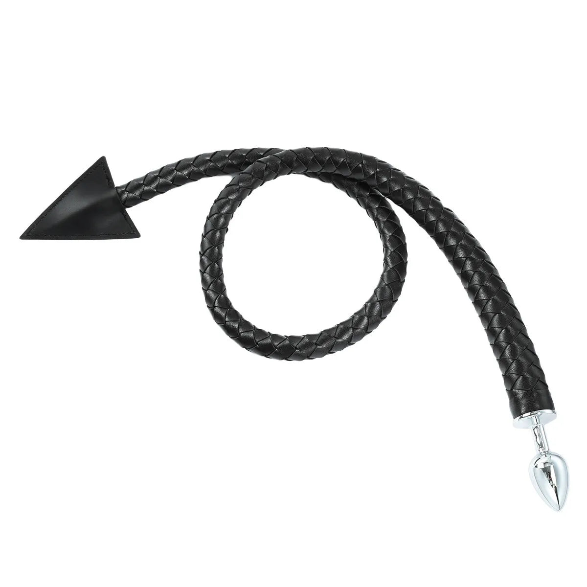 Leather Long Butt Plug Tail Anal Beads Slave Horse Whip Plug Cosplay Flogger Flapper Anus Stimulator Erotic Unisex Woman